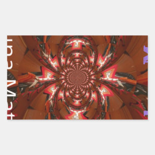 Fun Colourful African Design Rectangular Sticker