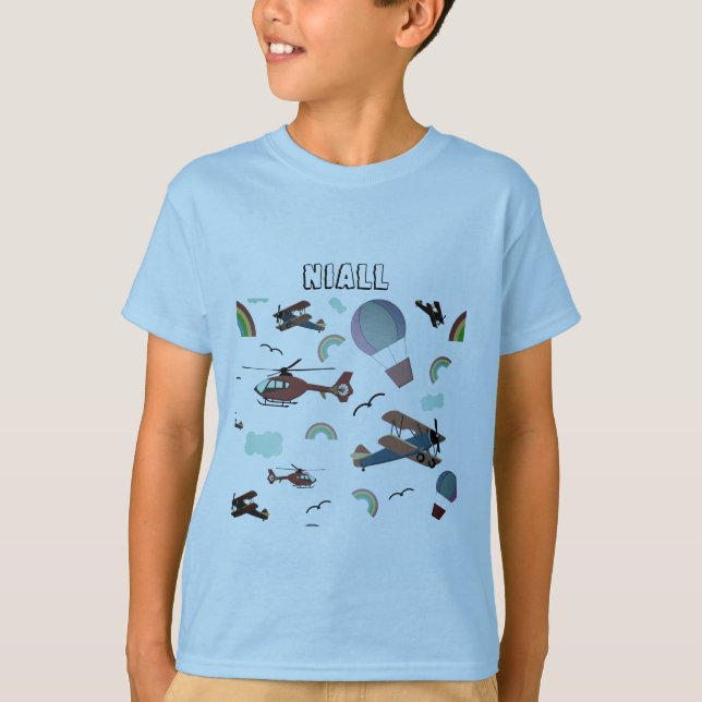 Fun Colourful Aviation T-Shirt (Front)