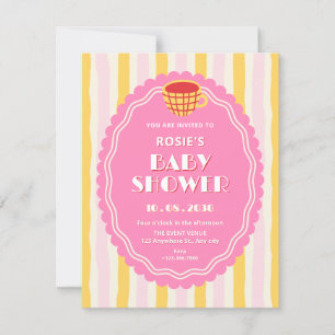 Fun colourful baby shower invitation