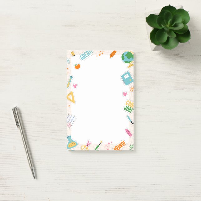 Fun Colourful Back To School Teacher Post-it Notes (Office)