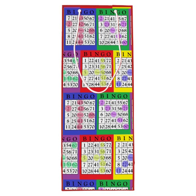 Fun Colourful BINGO Cards Gift Bag (Back)