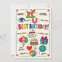 Fun Colourful Birthday Greeting Card