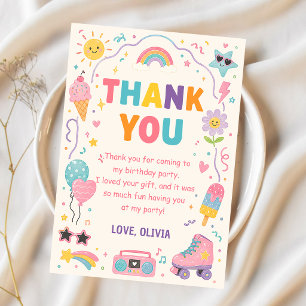 Fun Colourful Birthday Thank You Card