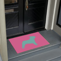 Fun Colourful Bright Pink and Green French Bulldog