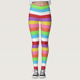 fun colourful candy stripes pattern tights