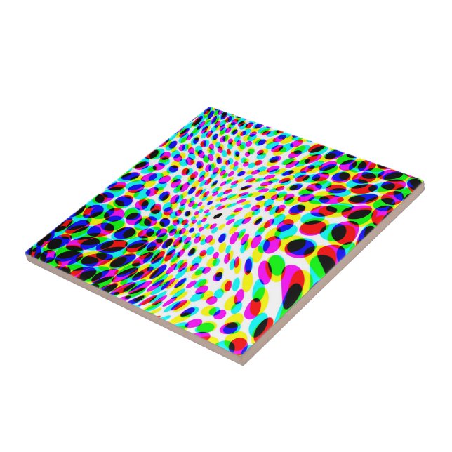 Fun Colourful Circles Tile (Side)