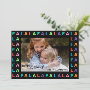 Fun Colourful Classic FA LA LA LA Holiday Season Card