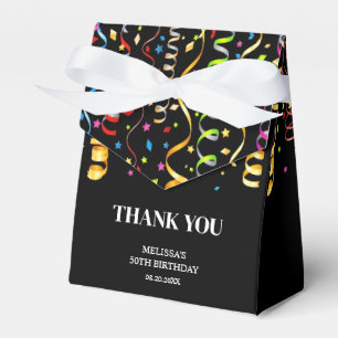 Fun Colourful Confetti Ribbon Thank You Favour Box