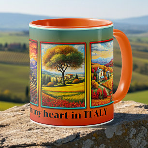 Fun Colourful Custom Italian Art Coffee Mug