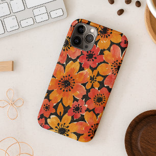 Fun Colourful Delicate Watercolor Flowers iPhone 11Pro Max Case