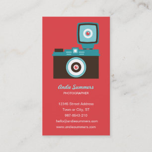 Fun Colourful Diana Lomo Camera Photographer Business Card