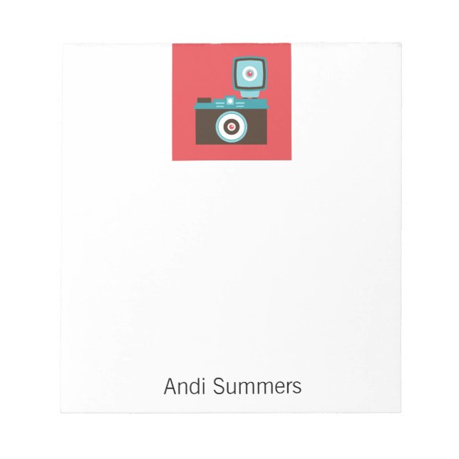 Fun Colourful Diana Lomo Camera Photographer Notepad (Front)