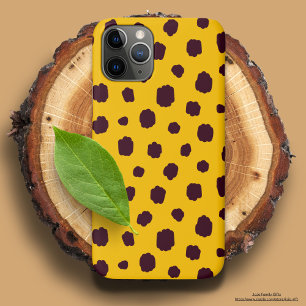 Fun colourful dog pattern yellow brown Case-Mate iPhone case