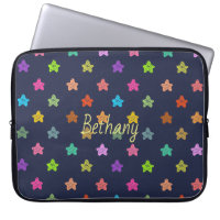 Fun Colourful Doodle Stars on Blue Personalised