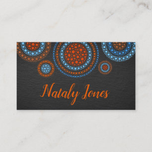 Fun Colourful Dot Art Circles Business Card