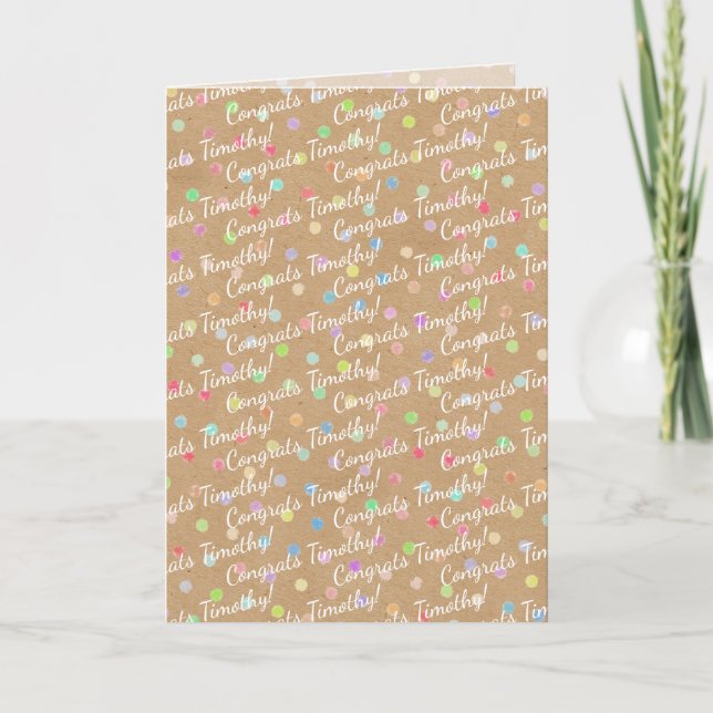  Fun Colourful Dotted Any Occasion Congratulations Card (Front)