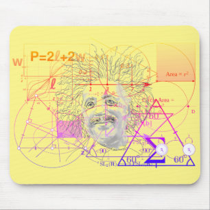 Fun Colourful Equations Geometric Designs Genius Mouse Pad