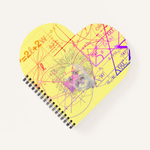Fun Colourful Equations Geometric Designs Heart Notebook