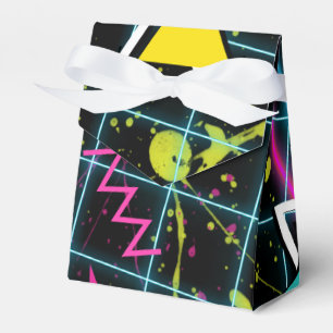 Fun Colourful Funky Cool 80's Birthday Party Favour Box