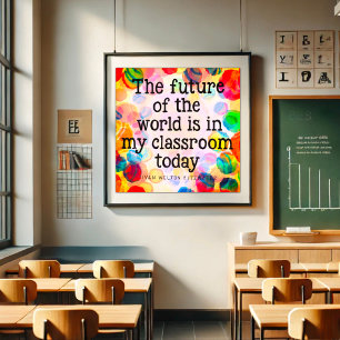 Fun Colourful Future of the World Classroom Teache Poster