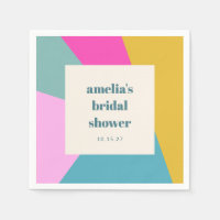 Fun Colourful Geometric Unique Custom Bridal Showe