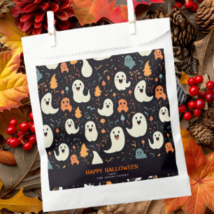 Fun Colourful Ghosts Personalised Happy Halloween Favour Bags