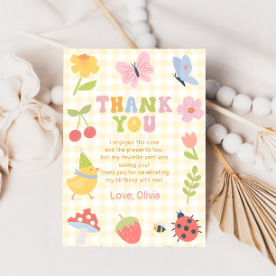 Fun Colourful Girl Birthday Thank You Card