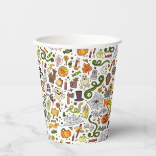Fun Colourful Halloween Theme Party Paper Cups