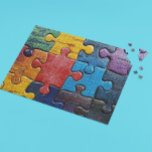 Fun Colourful  Jigsaw Puzzle<br><div class="desc">This design may be personalised by choosing the Edit Design option. You may also transfer onto other items. Contact me at colorflowcreations@gmail.com or use the chat option at the top of the page if you wish to have this design on another product or need assistance with this design. I am...</div>