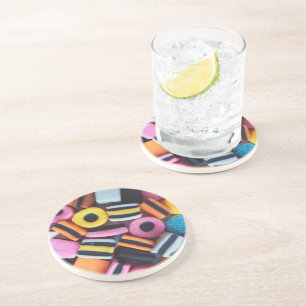 Fun, colourful, Liquorice   Liquorice Allsorts Coaster