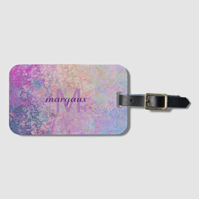 Fun Colourful Luggage Tag (Front Horizontal)