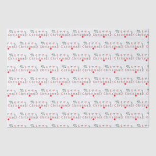 Fun Colourful Merry Christmas and Ornament Pattern Tissue Paper