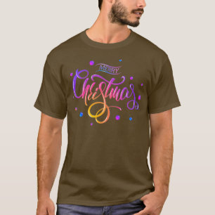 Fun Colourful Merry Christmas Rainbow Christmas Gu T-Shirt