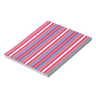 Fun Colourful Multi Stripes Notepad