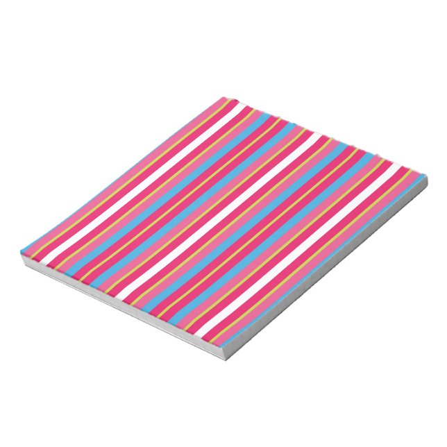 Fun Colourful Multi Stripes Notepad (Rotated)