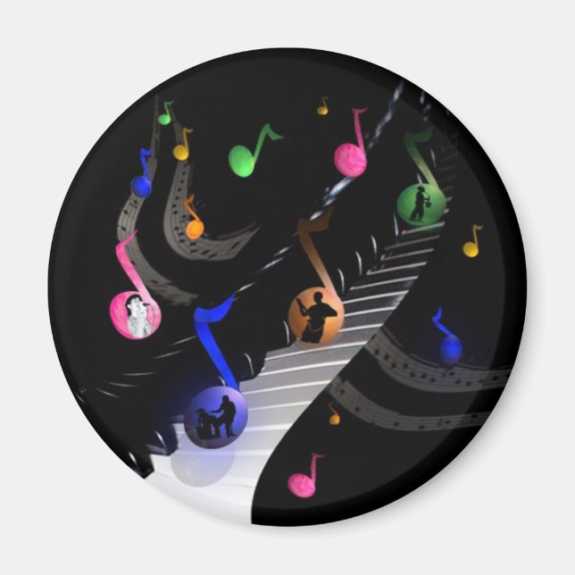 Fun Colourful Musical Magnet for music lovers (Front)