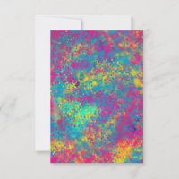 Fun Colourful Neon Paint Splatter Invitation Card