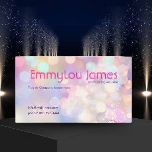 Fun colourful nightlife artist sparkle business card