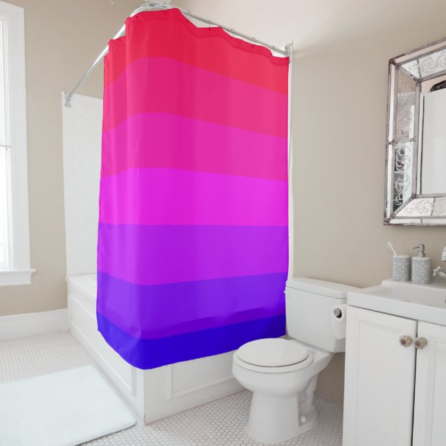 Fun Colourful Ombre Gradient  Shower Curtain (In Situ)