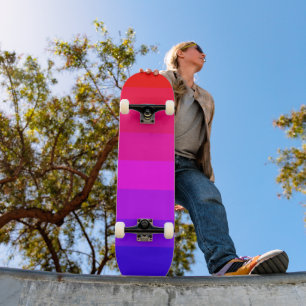 Fun Colourful Ombre Gradient Skateboard