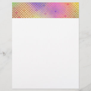 Fun Colourful Ombre Pastel Mermaid Pattern