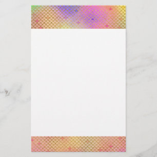 Fun Colourful Ombre Pastel Mermaid Pattern