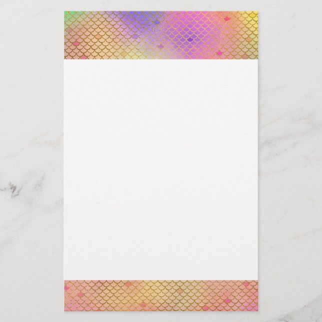 Fun Colourful Ombre Pastel Mermaid Pattern (Front)