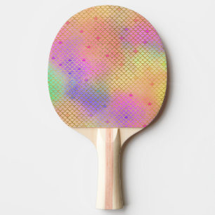 Fun Colourful Ombre Pastel Mermaid Pattern Ping Pong Paddle