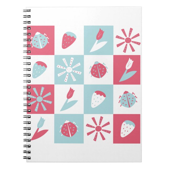 fun colourful pattern notebook (Front)