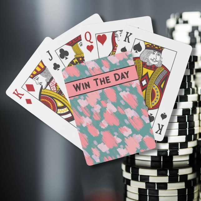Fun Colourful Pattern Playing Cards (Colorful Brushstrokes Pattern Playing Cards)