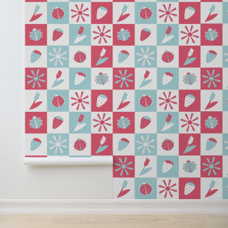 fun colourful pattern wallpaper