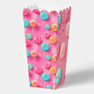 Fun & Colourful Pink and Blue Lollipop Favour Box