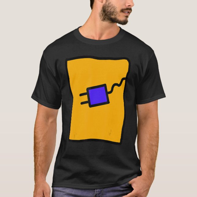Fun Colourful Plug  Front And Back  Items T-Shirt (Front)