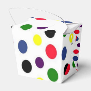 Fun Colourful Polka Dot Favour Box